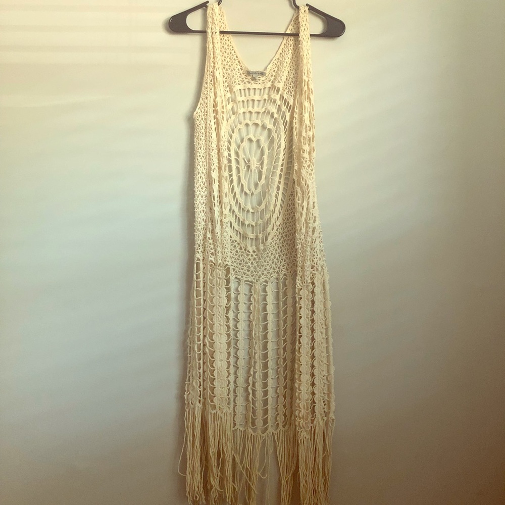 NWOT Long Sleeveless Cover Up/Cardigan